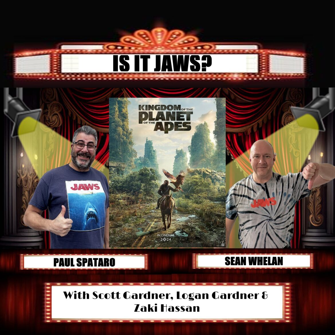 Paul & Sean are joined by Scott Gardner, Logan Gardner and Zaki Hassan to discuss the latest Planet of the Apes film!