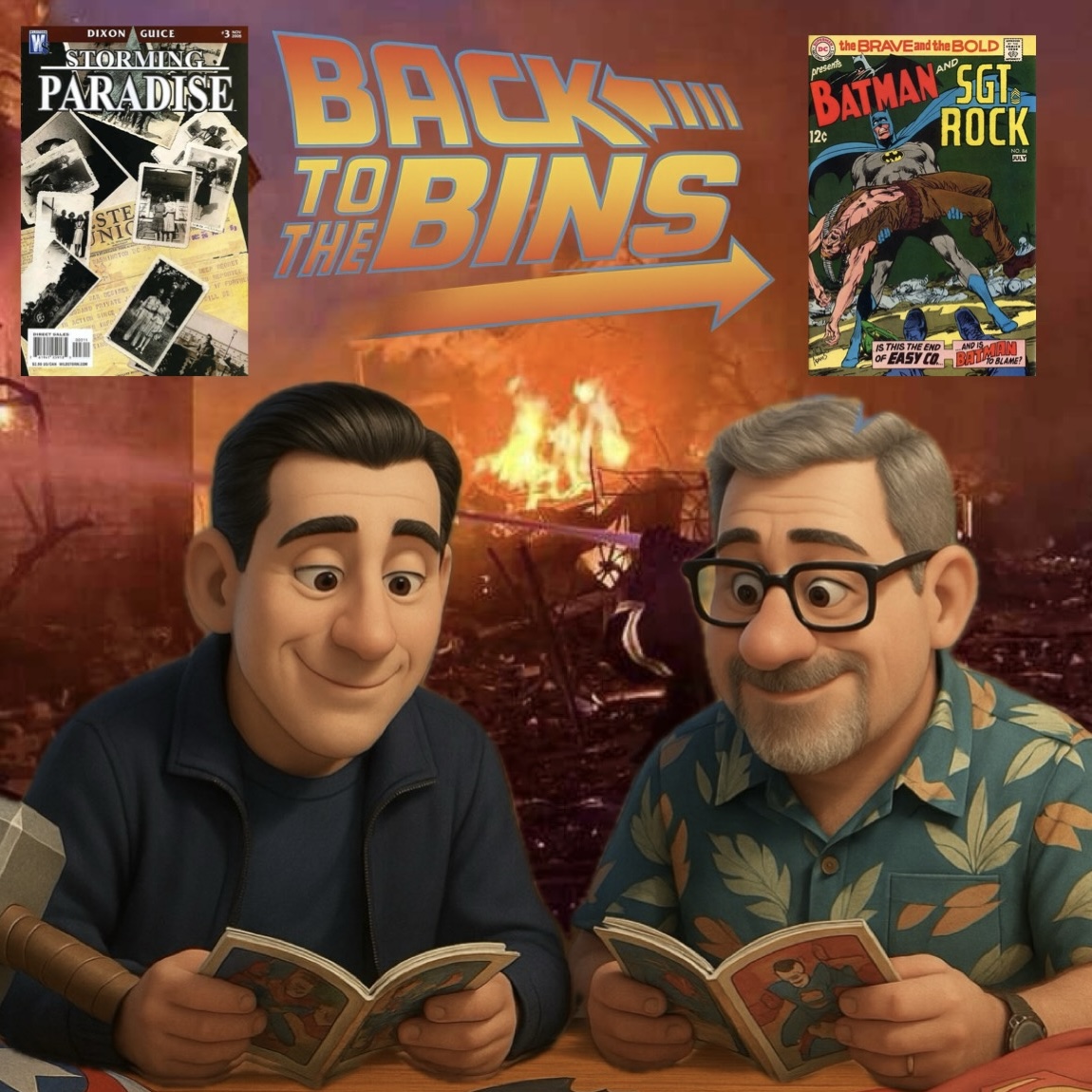 Paul and Dave take a look at the next issue of Storming Paradise, as well as an issue of the Brave and the Bold set primarily in World War II.  Listen In!