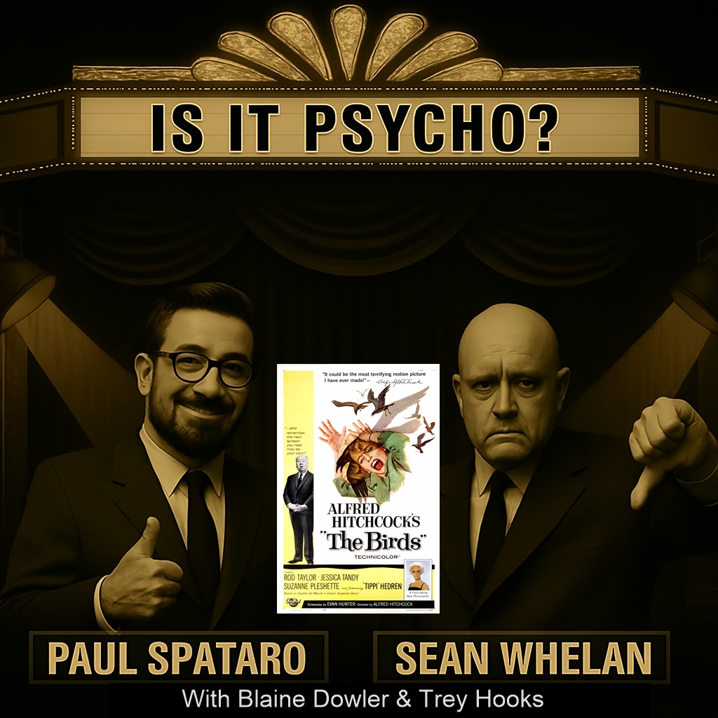 The Is It Psycho crew is back, as Paul & Sean are once again joined by Blaine Dowler and Trey Hooks to look at the next classic film by Alfred Hitchcock: The Birds!  Listen in!