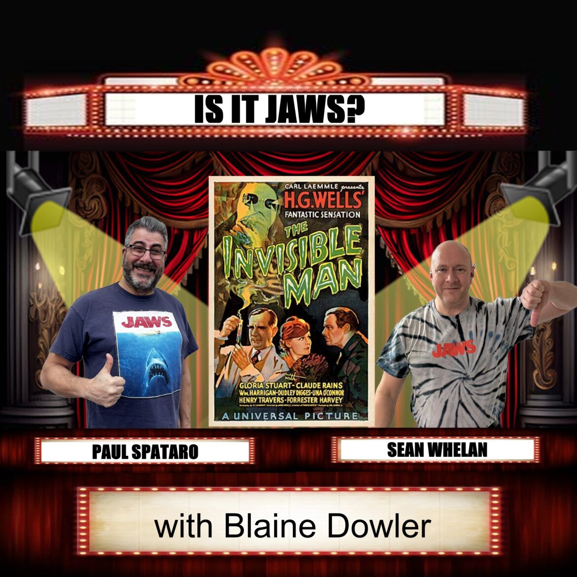 It's time to look at another Universal Horror Film as Blaine Dowler joins Paul and Sean to watch on as Claude rains terrorizes a town as The Invisible Man!  Listen in!
